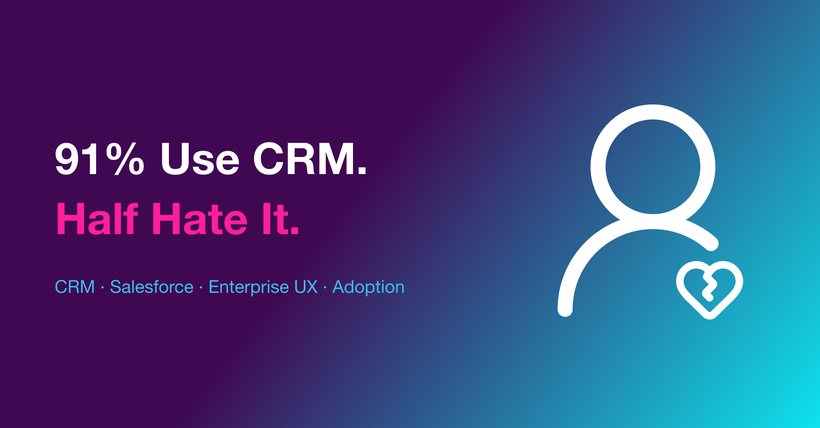 91% use CRM, half hate it