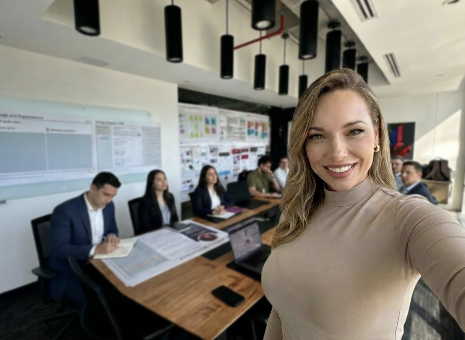 Carolina facilitating a workshop